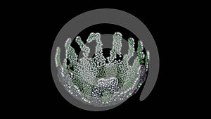 Programmable matter forming a sphere. 3d render illustration View 1 photo