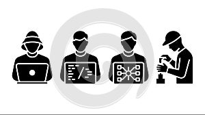 Programmer Coder Developer Working Laptop Software Testing Coding Concept