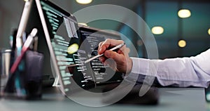 Programmer Or Coder At Office Desk