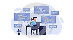 AI-Generated Programmer Illustration