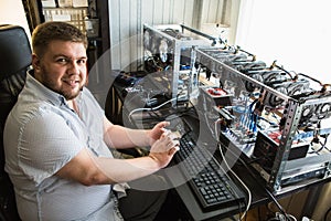 Programmer configures hardware for bitcoin mining