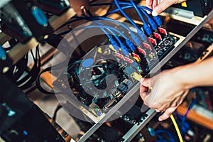 Programmer configures hardware for mining photo