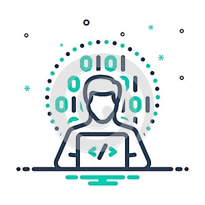 Mix icon for Programmer, hacker and coding