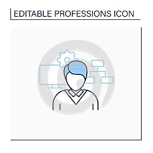 Programmer line icon