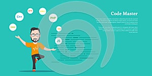 Programmer man character