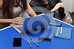 Programmer, Mobile Application Designers, Web Designer working at office