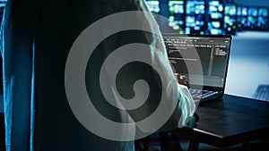 Programmer runs code in data center