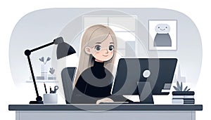 Programmer sitting at a computer