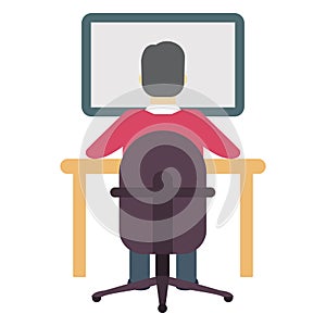 Programmer, software developer Color Vector icon which can easily modify or edit