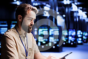 Programmer solving server issues