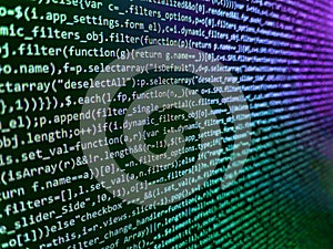 Programmer Typing New Lines of HTML Code. Internet app development and design. Programming of Internet website. Writing program