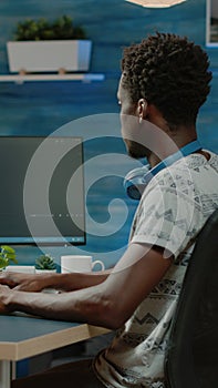Programmer using binary code for website interface development