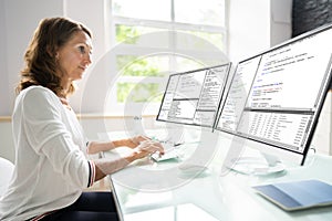 Programmer Woman Coding