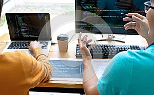 programmer work with Developing programming