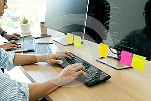 programmer work with Developing programming