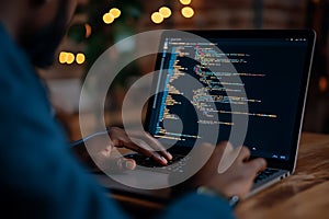 Programmer Working on Laptop