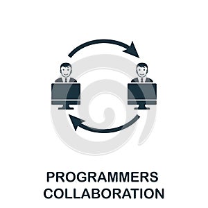 Programmers Collaboration icon. Creative element design from programmer icons collection. Pixel perfect Programmers Collaboration