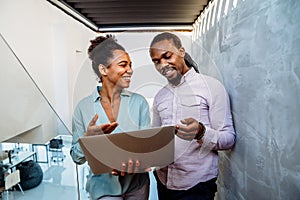 Programmers cooperating at IT company developing apps. People business work office concept