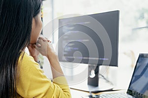 Programmers and developer teams are coding and developing software.
