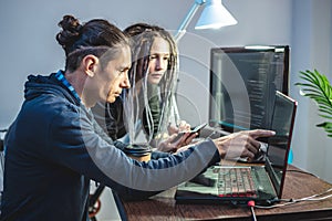 Programmers are developing software by working with software code together. Modern job of web ux Designer