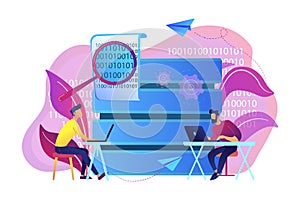 Big data programming concept vector illustration.