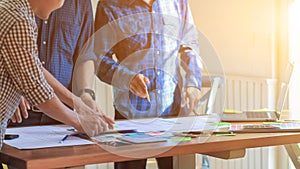 Programmers and website designers in the form of mobile applications with UI / UX Front End Designer Previewing. Website