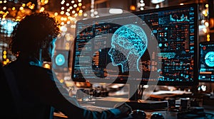 Programmers work in front of computers