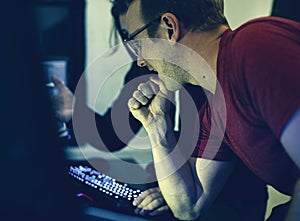 Programmers working on computer program