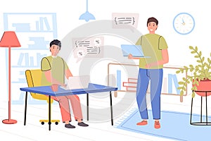 Programmers working at office concept