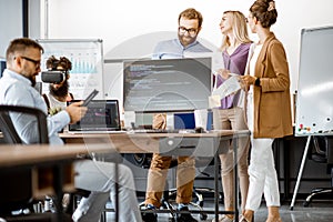 Programmers working at the office