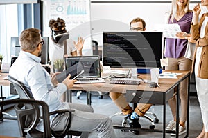 Programmers working at the office