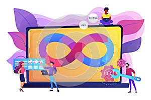 DevOps team concept vector illustration