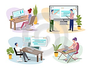 Programmers working vector