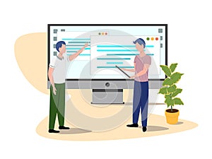 Programmers working vector