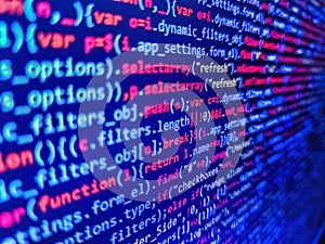 Programming code abstract background screen of software. Programing workflow abstract algorithm concept. Python programming