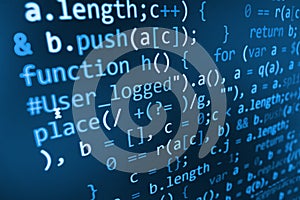 Programming code abstract screen of software developer.