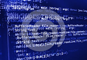 Programming code abstract screen of software developer.