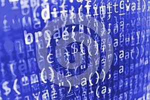 Programming code abstract screen of software developer.