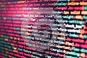 Programming code abstract technology.