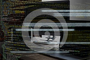 Programming code abstract technology background Developer programming and coding technology  software developer and Computer