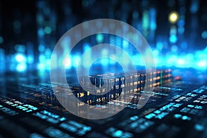 Programming code abstract technology background of software deve