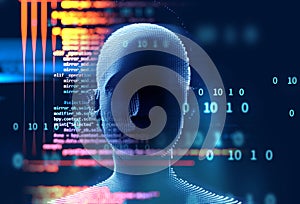Programming code abstract technology background of software developer and Computer script