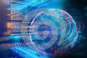 Programming code abstract technology background