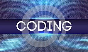 Programming code abstract technology background of software developer and Computer script