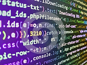 Programming code abstract technology background of software developer and Computer script. Computer. Search engine optimization