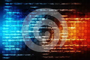 Digital Abstract technology background, binary code background