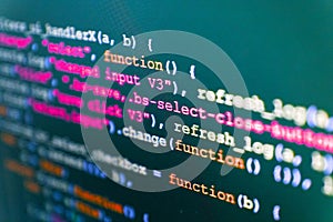 Programming code abstract technology.