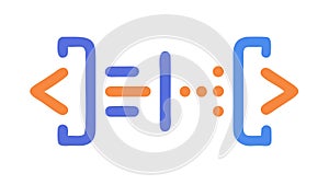 Programming Code Brackets, Digital Development Symbol, vector design Generative AI