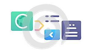 Programming code C++, software development, coding language, vector design Generative AI