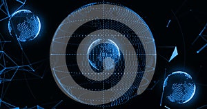 Programming code and data processing over digital globe image